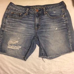 American Eagle distressed denim shorts